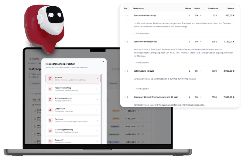 KI-Angebotserstellung in Craftivo