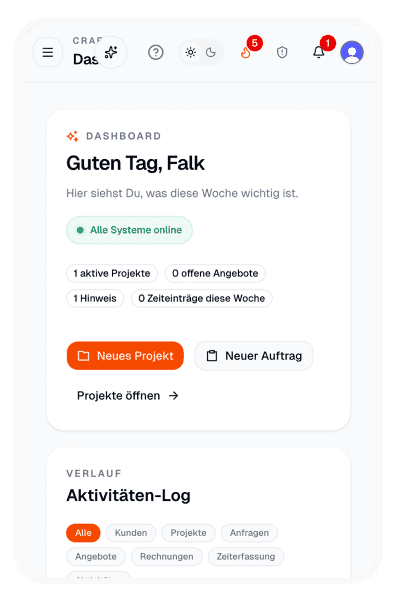 Craftivo Dashboard